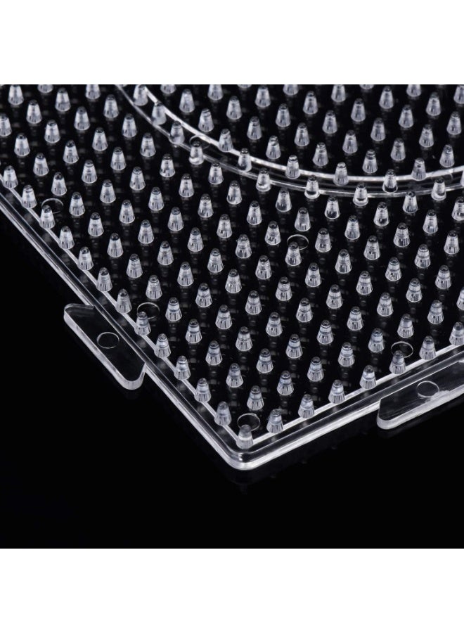 12PCS 5mm Fuse Beads Boards, Large Clear Pegboards Kits, with Gift 4 Lroning Paper （WA3-Z7） - Image 4